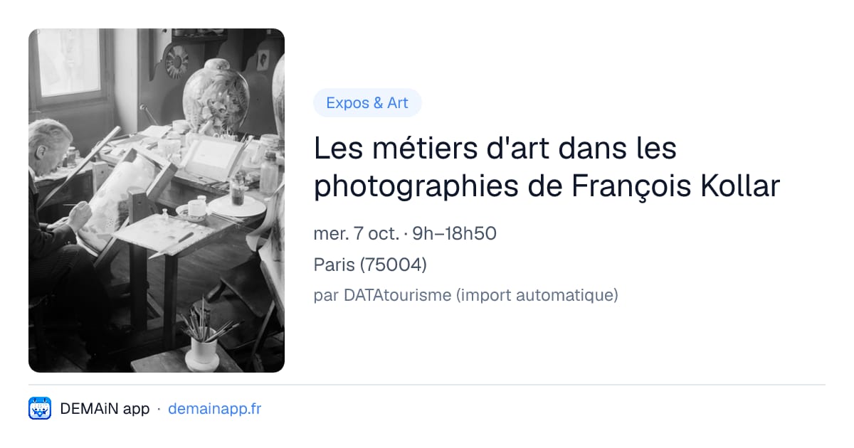 Les métiers d'art dans les photographies de François Kollar — Paris