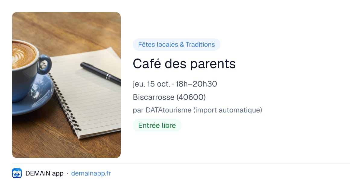 Café des parents — Biscarrosse