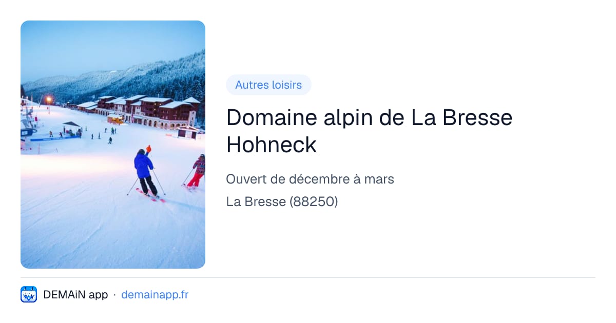 Domaine alpin de La Bresse Hohneck — La Bresse
