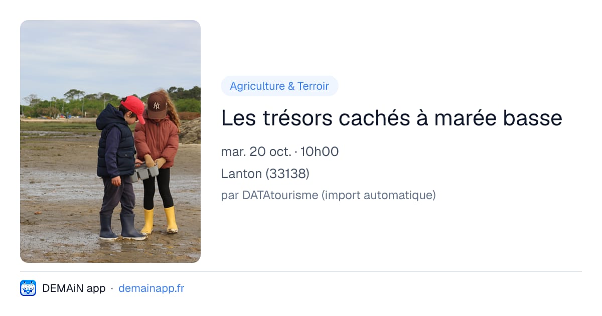 Les trésors cachés à marée basse — Lanton