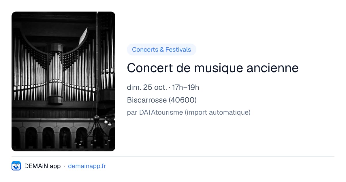 Concert de musique ancienne — Biscarrosse