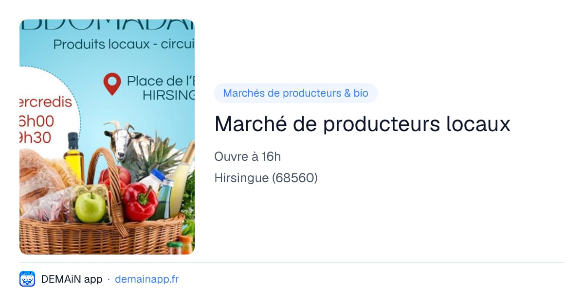 Marché de producteurs locaux — Hirsingue