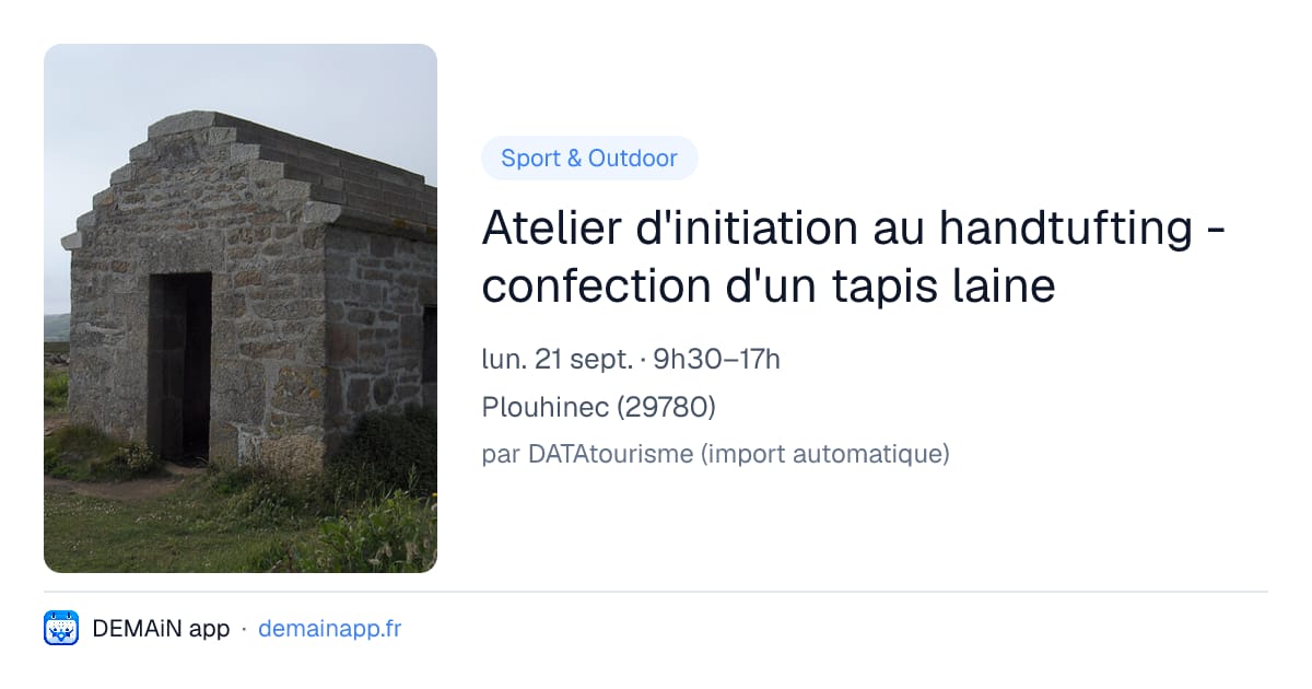 Atelier d'initiation au handtufting - confection d'un tapis laine — Plouhinec