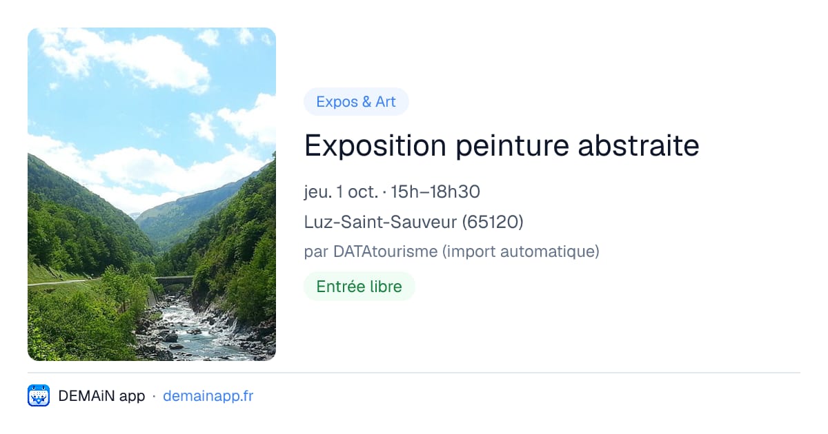 Exposition peinture abstraite — Luz-Saint-Sauveur