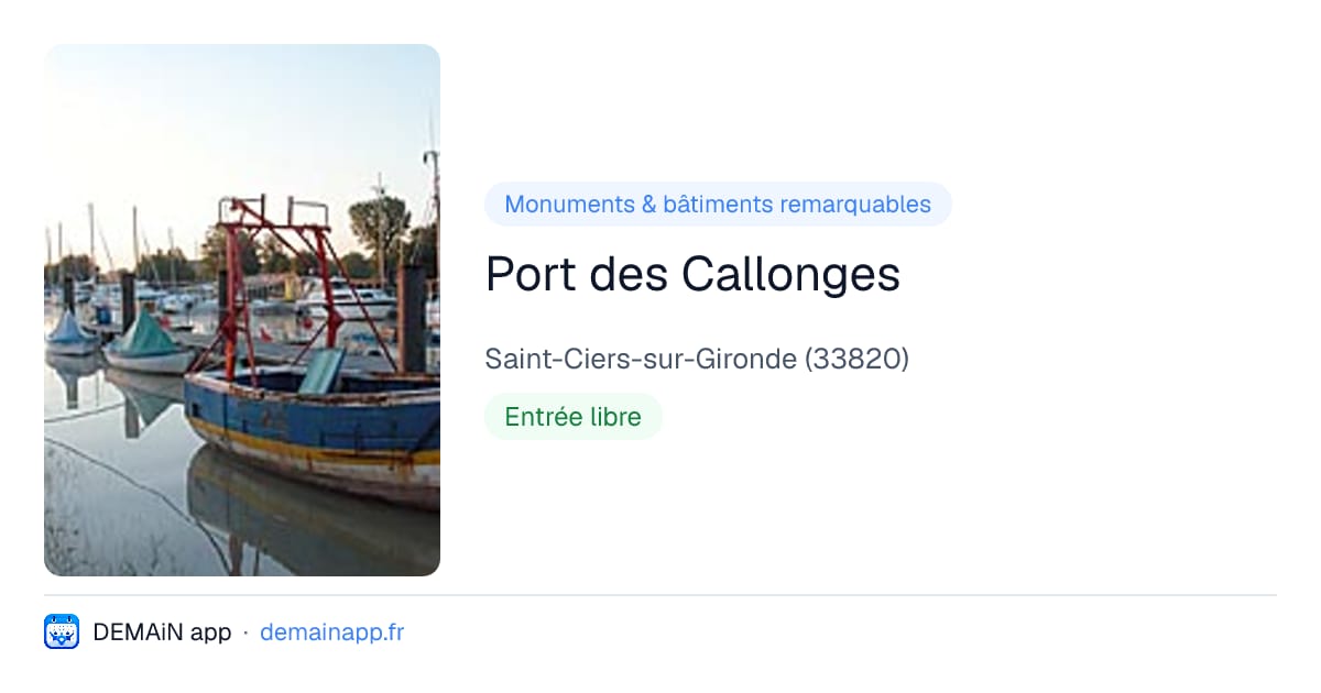 Port des Callonges — Saint-Ciers-sur-Gironde