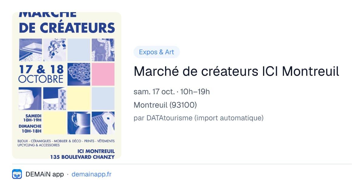 Marché de créateurs ICI Montreuil — Montreuil