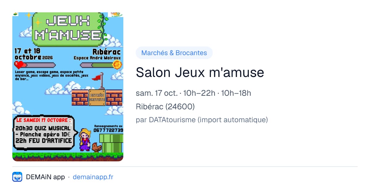 Salon Jeux m'amuse — Ribérac
