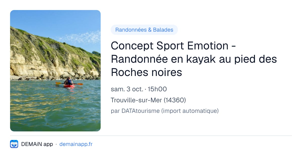 Concept Sport Emotion - Randonnée en kayak au pied des Roches noires — Trouville-sur-Mer