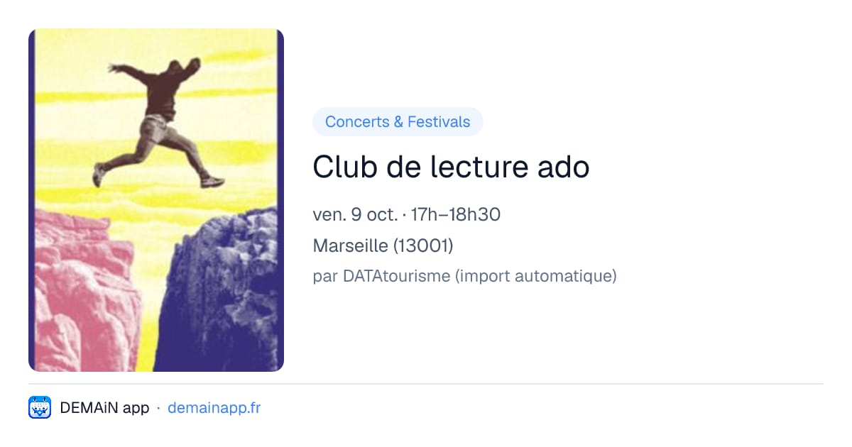 Club de lecture ado — Marseille