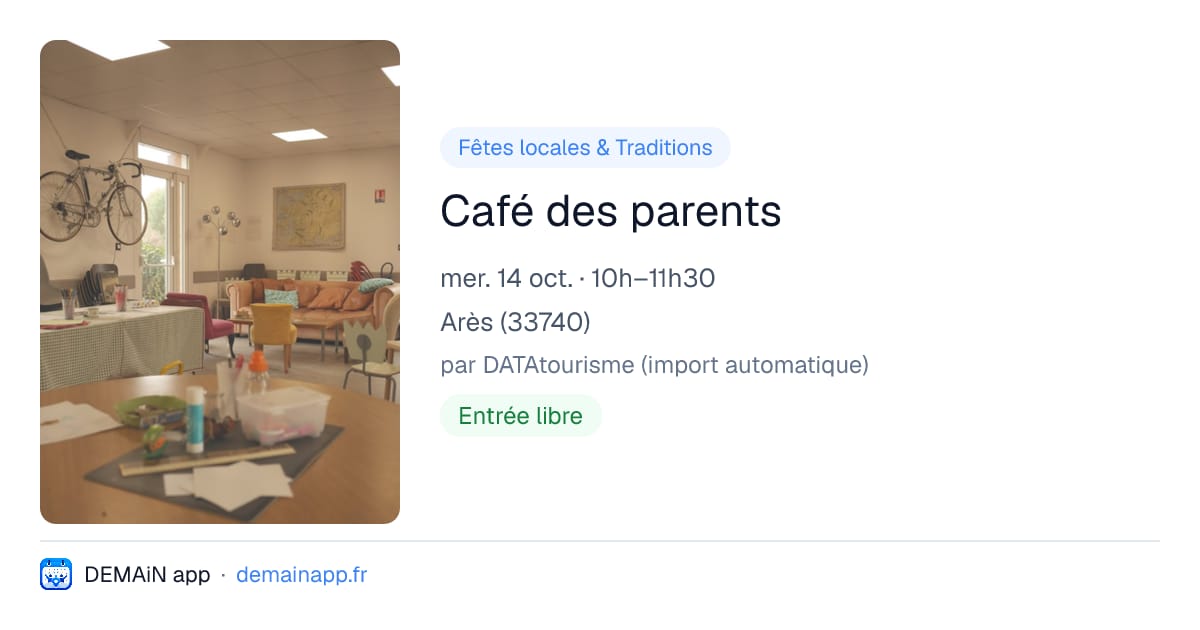 Café des parents — Arès