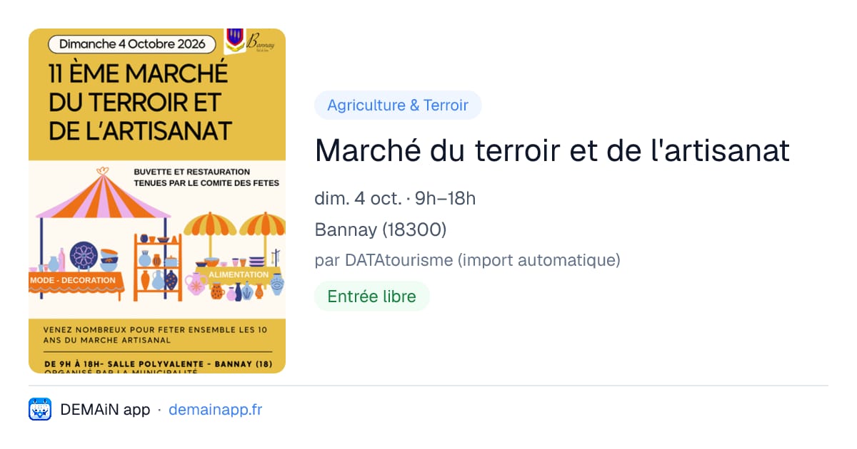 Marché du terroir et de l'artisanat — Bannay