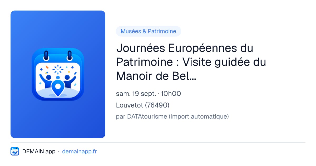 Journées Européennes du Patrimoine : Visite guidée du Manoir de Bellevue, ancien émetteur de Radio Normandie — Louvetot