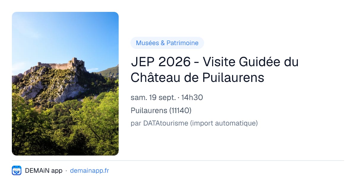 JEP 2026 - Visite Guidée du Château de Puilaurens — Puilaurens