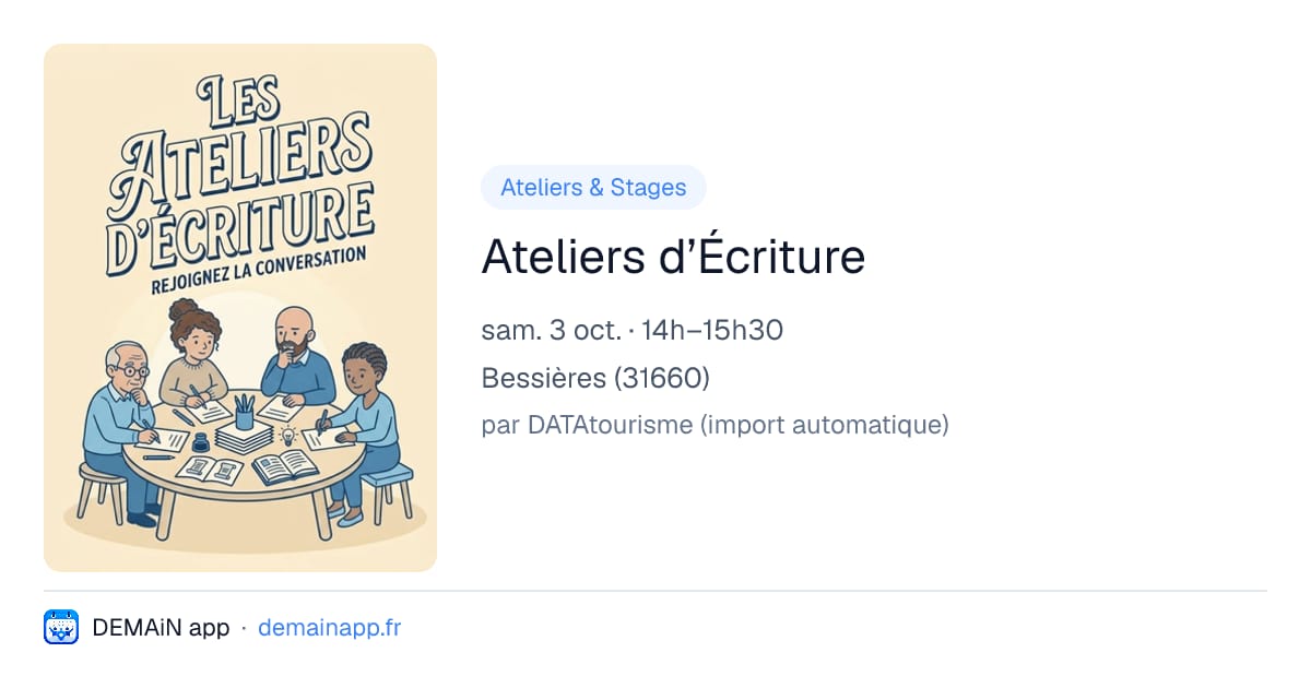 Ateliers d’Écriture — Bessières