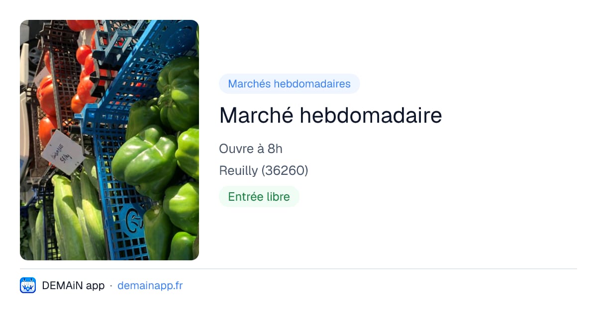 Marché hebdomadaire — Reuilly