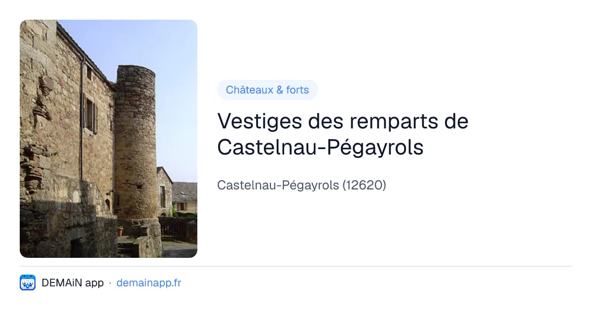 Vestiges des remparts de Castelnau-Pégayrols — Castelnau-Pégayrols