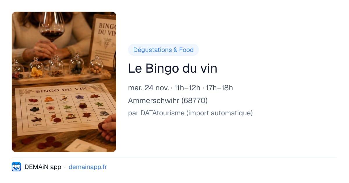 Le Bingo du vin — Ammerschwihr