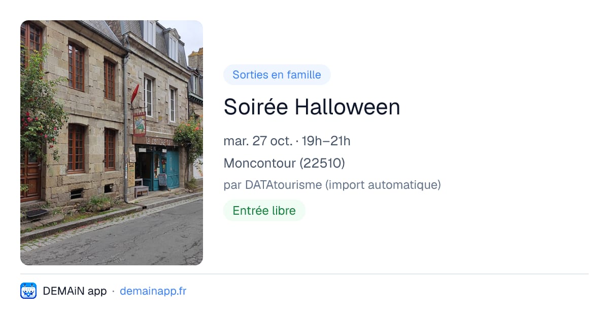 Soirée Halloween — Moncontour