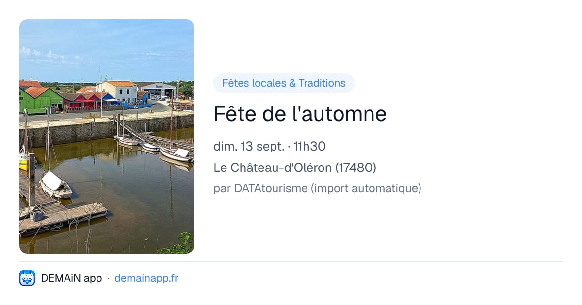 Fête de l'automne — Le Château-d'Oléron
