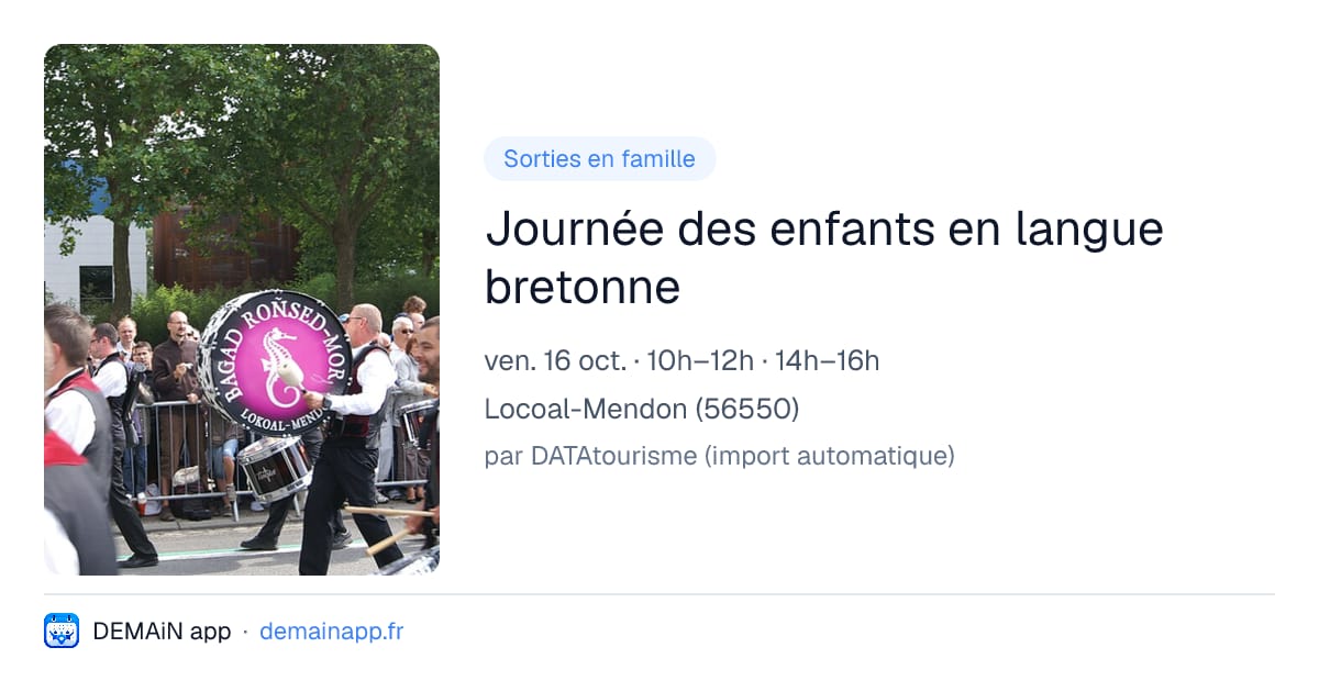 Journée des enfants en langue bretonne — Locoal-Mendon