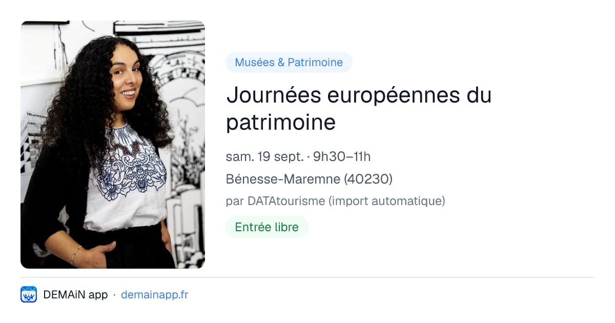 Journées européennes du patrimoine — Bénesse-Maremne
