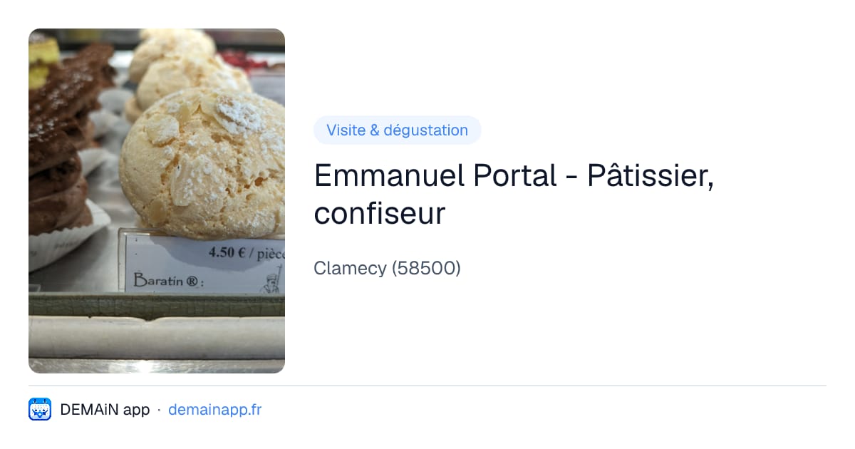 Emmanuel Portal - Pâtissier, confiseur — Clamecy