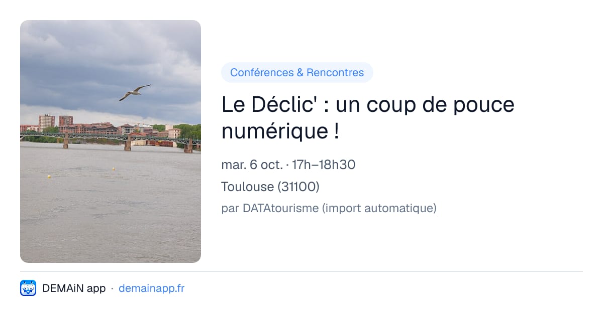 Le Déclic' : un coup de pouce numérique ! — Toulouse