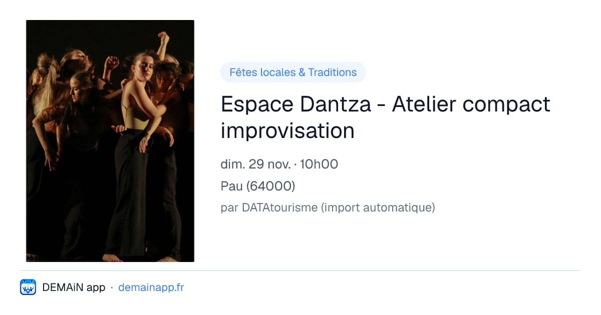 Espace Dantza - Atelier compact improvisation — Pau