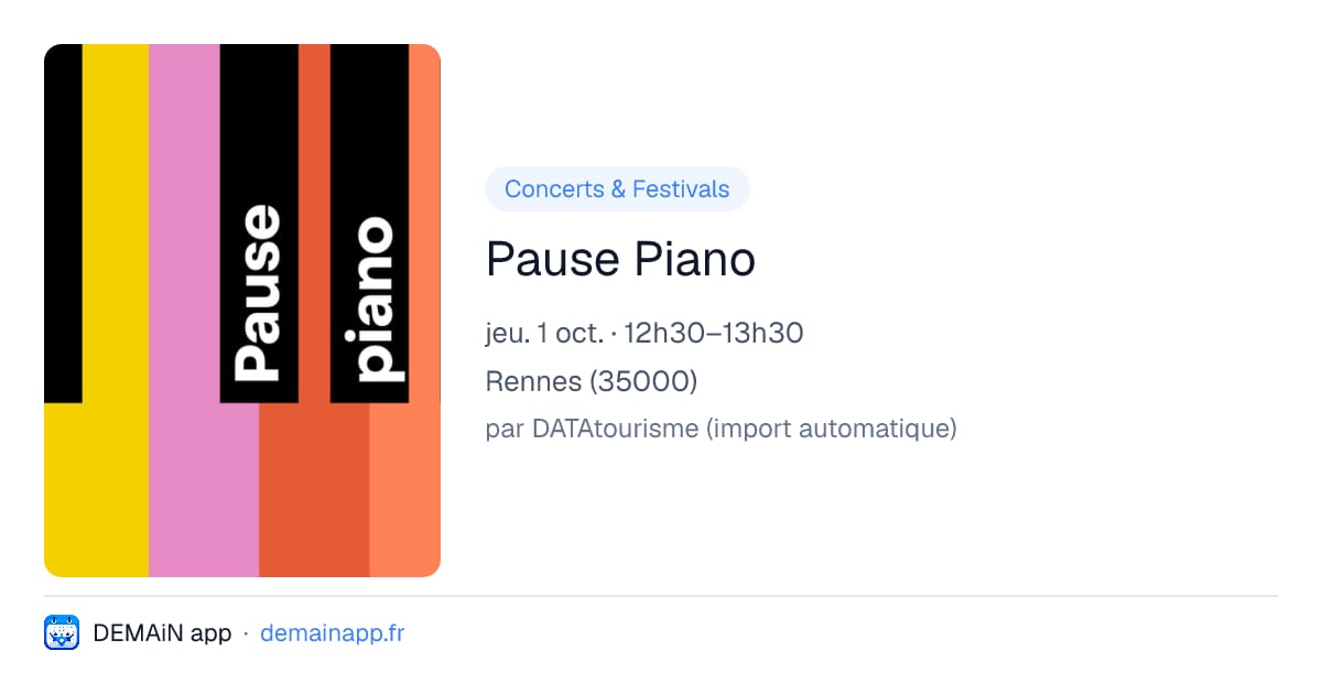 Pause Piano — Rennes
