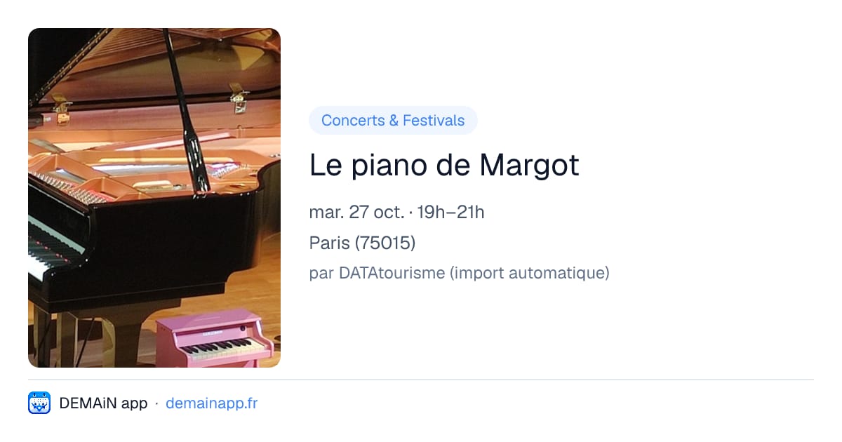 Le piano de Margot — Paris
