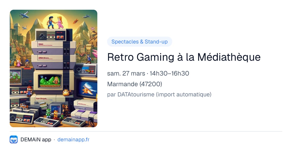 Retro Gaming à la Médiathèque — Marmande