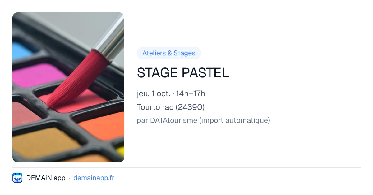 STAGE PASTEL — Tourtoirac