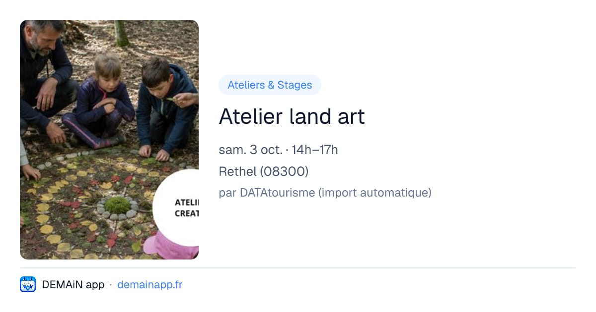 Atelier land art — Rethel