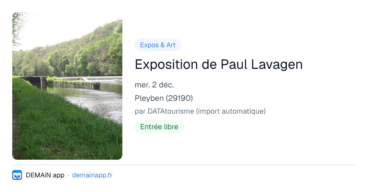 Exposition de Paul Lavagen — Pleyben