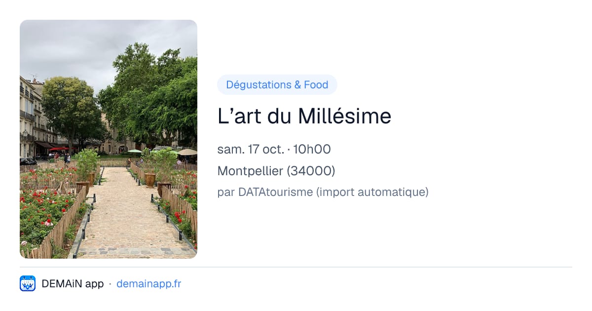 L’art du Millésime — Montpellier