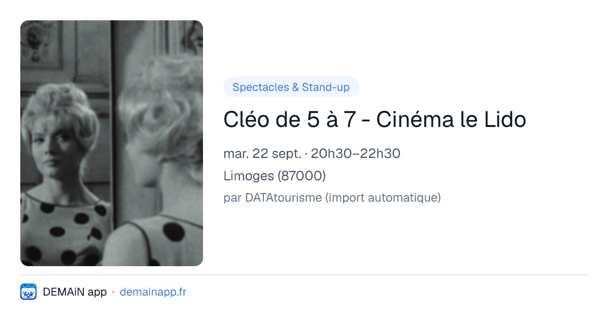 Cléo de 5 à 7 - Cinéma le Lido — Limoges