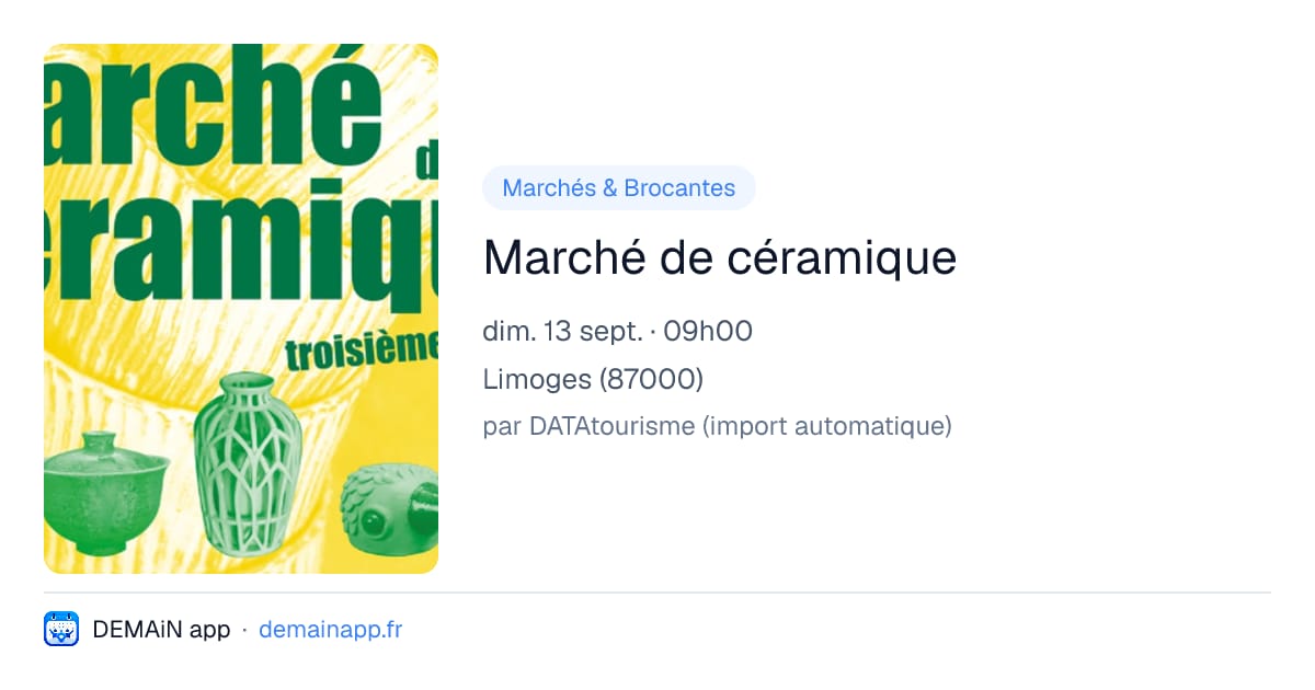 Marché de céramique — Limoges