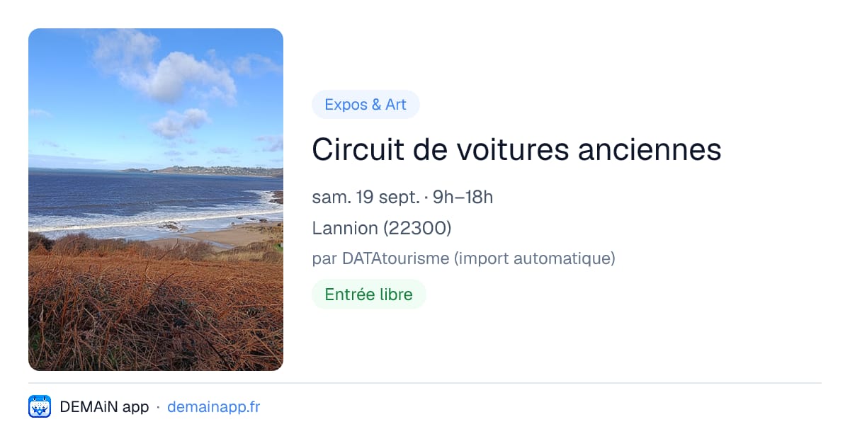 Circuit de voitures anciennes — Lannion