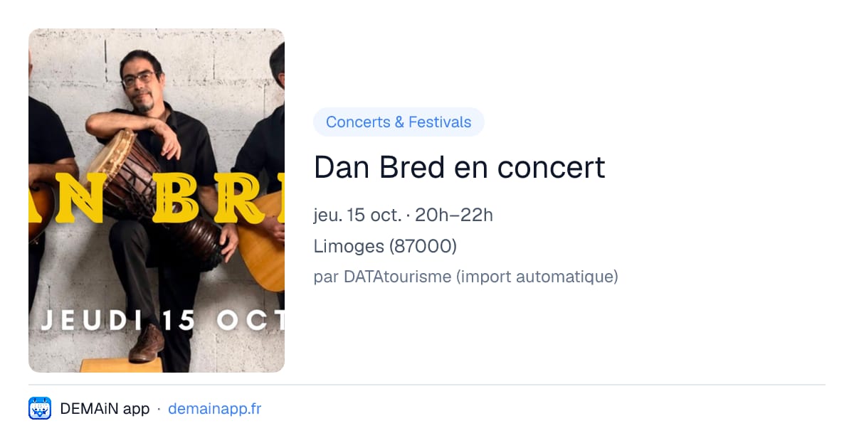 Dan Bred en concert — Limoges