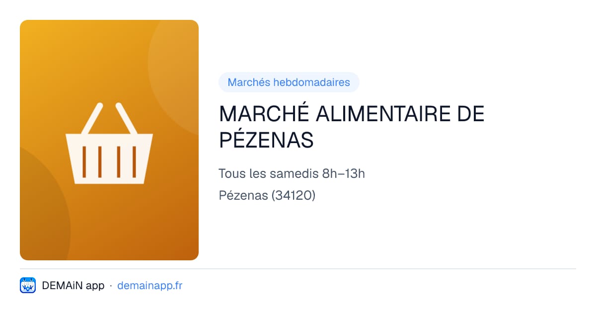 MARCHÉ ALIMENTAIRE DE PÉZENAS — Pézenas