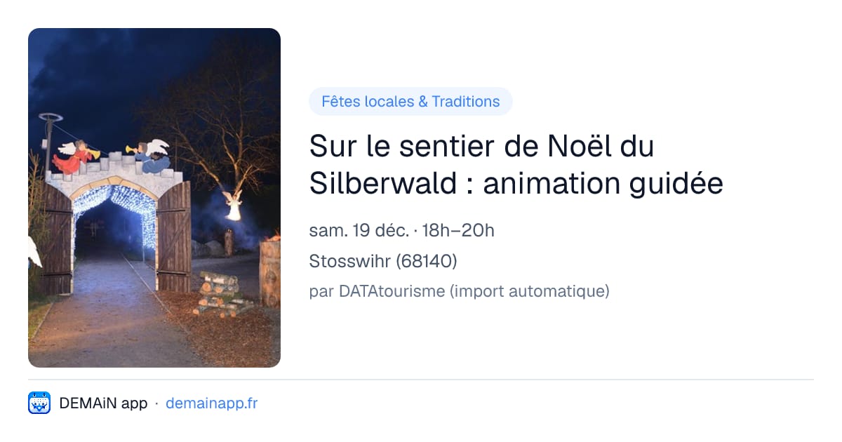 Sur le sentier de Noël du Silberwald : animation guidée — Stosswihr