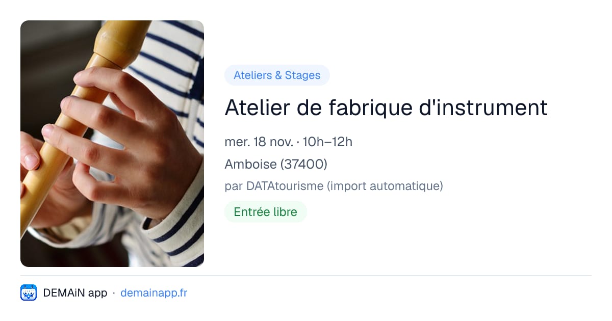 Atelier de fabrique d'instrument — Amboise
