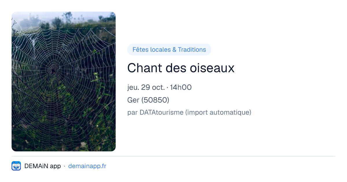 Chant des oiseaux — Ger