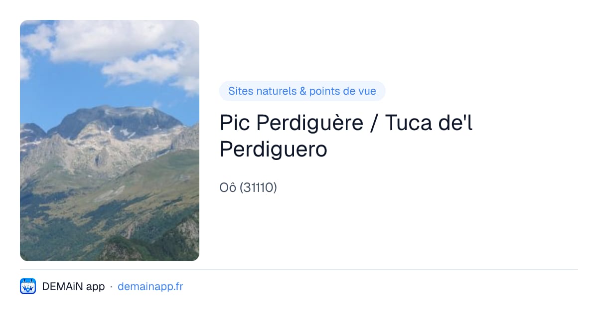 Pic Perdiguère / Tuca de'l Perdiguero — Oô