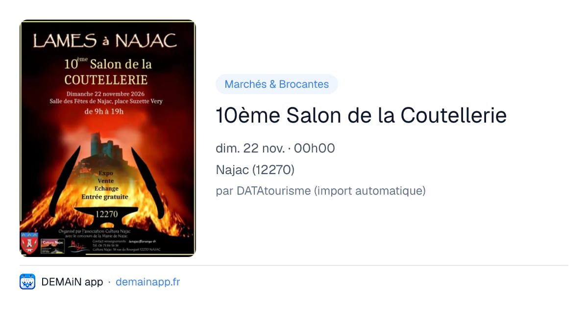 10ème Salon de la Coutellerie — Najac