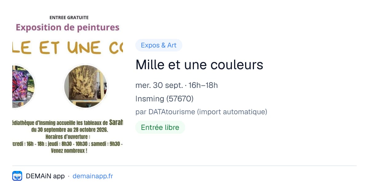 Mille et une couleurs — Insming