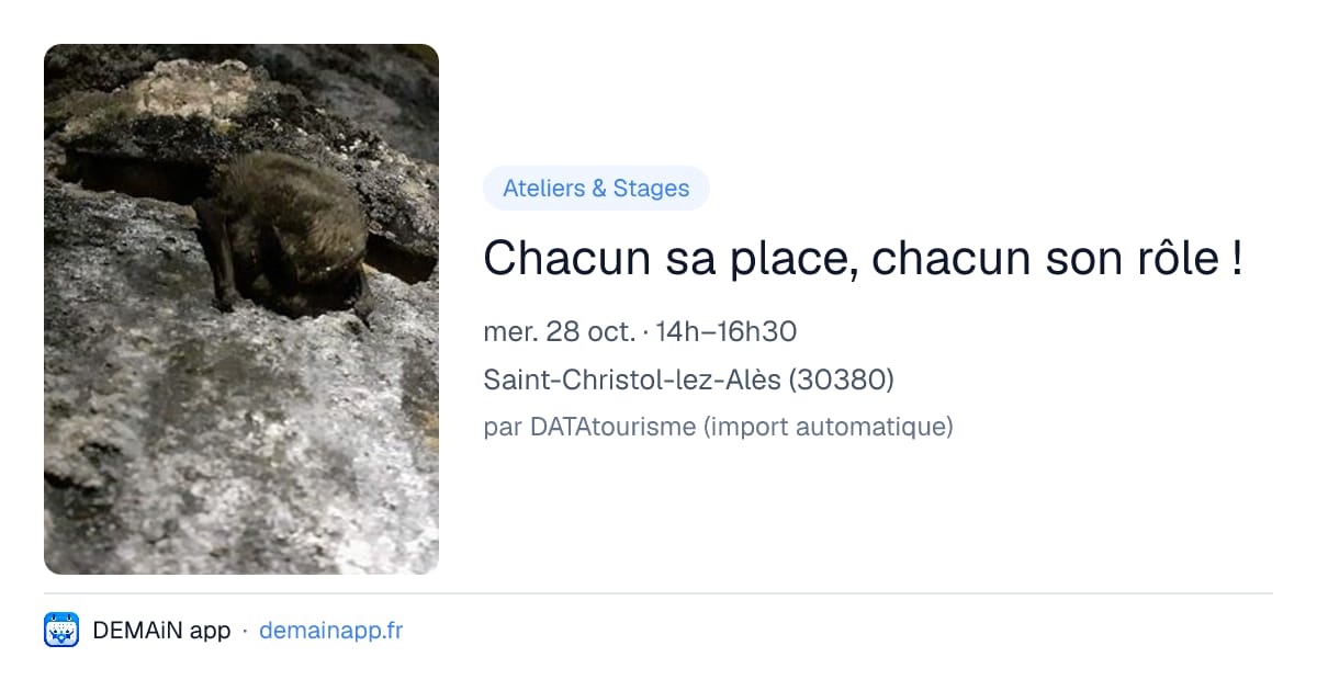 Chacun sa place, chacun son rôle ! — Saint-Christol-lez-Alès