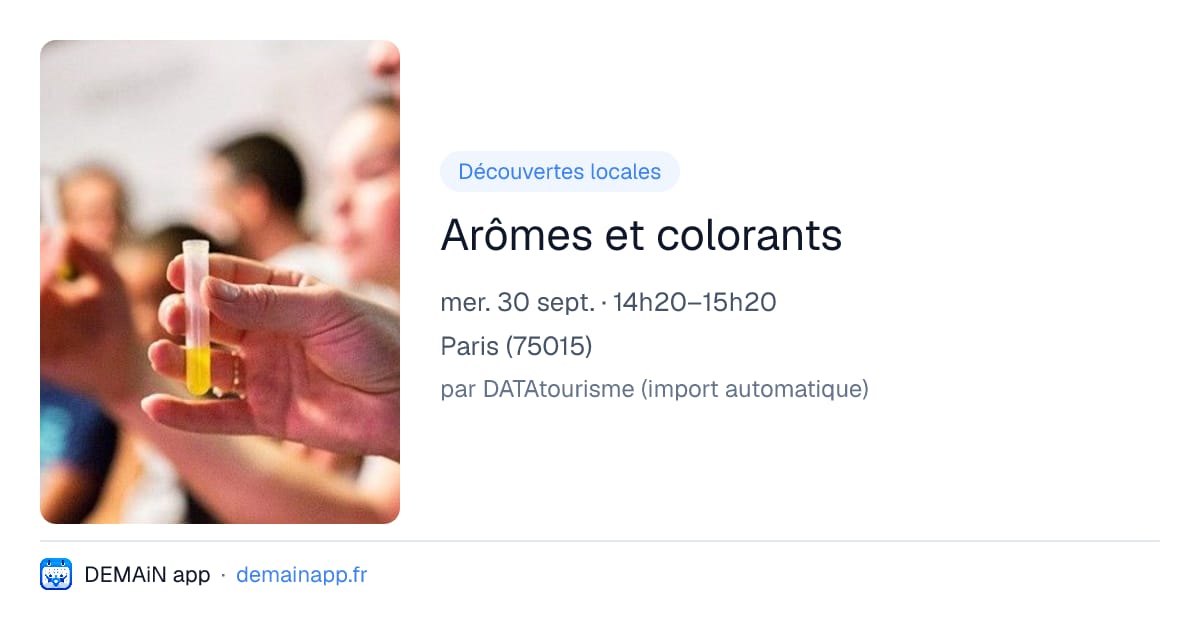 Arômes et colorants — Paris