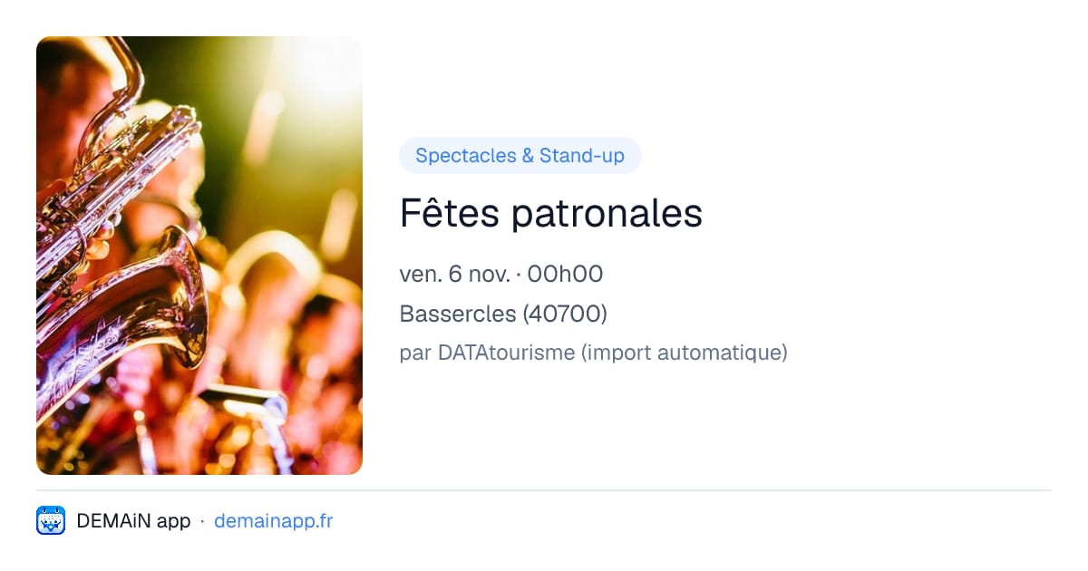 Fêtes patronales — Bassercles
