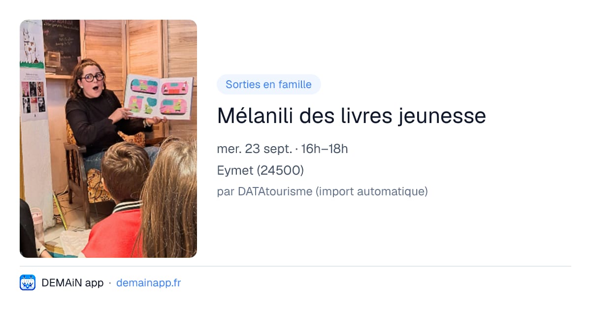 Mélanili des livres jeunesse — Eymet